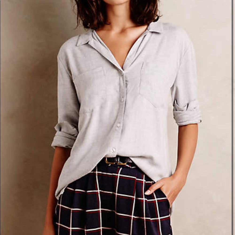 Shirt Tail Button Down cloth & stone